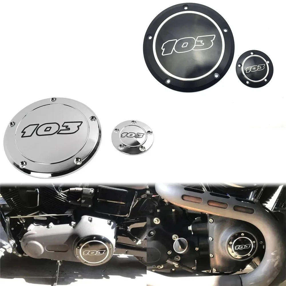 

Крышка бокового дерби для мотоцикла 103, черная, хромированная, из алюминиевого сплава, для Dyna Switchback, FLD Road King, FLHR Electra Glide, Classic Street