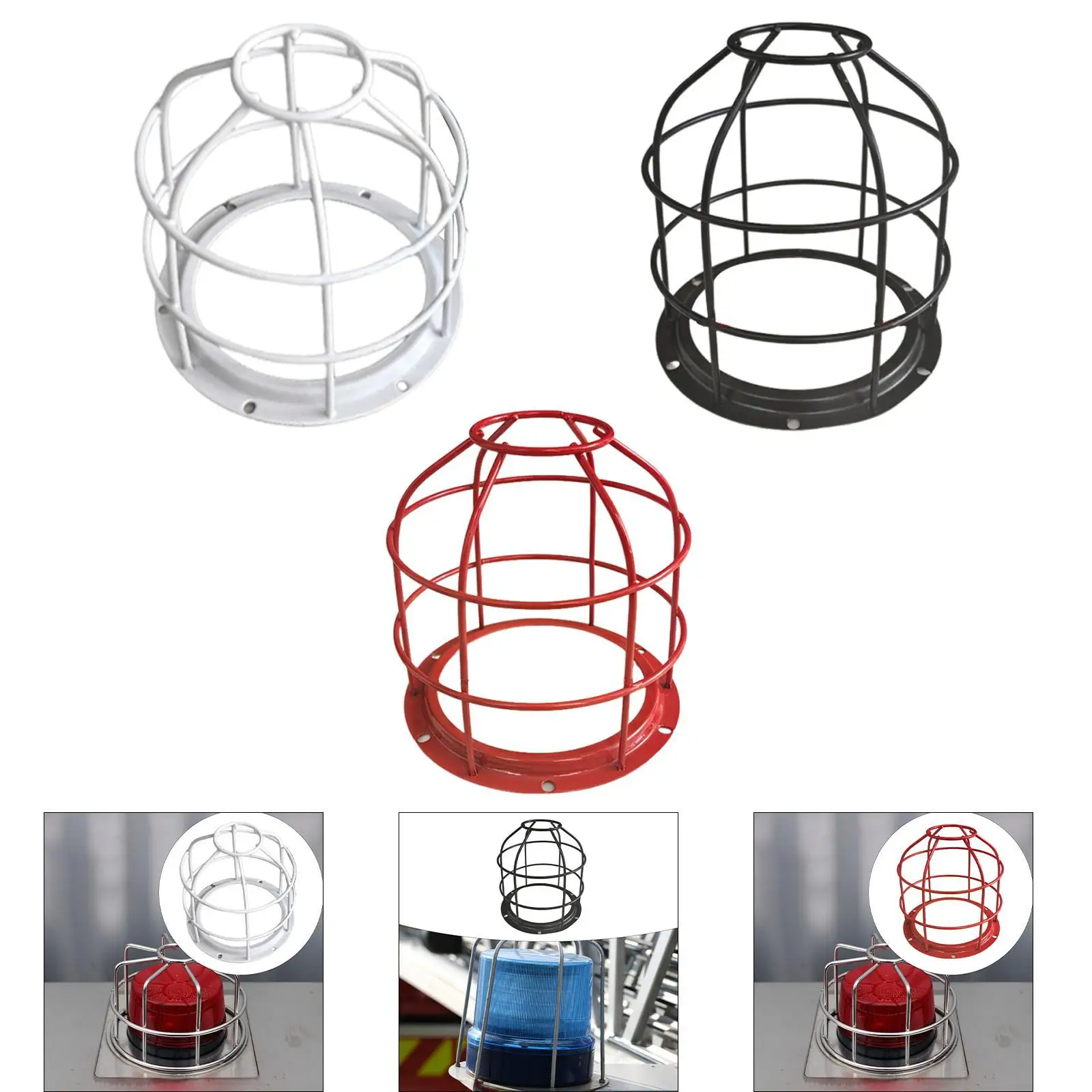 

Light Bulb Cage Guard Simple Metal Versatile Warning Light Protective Cover
