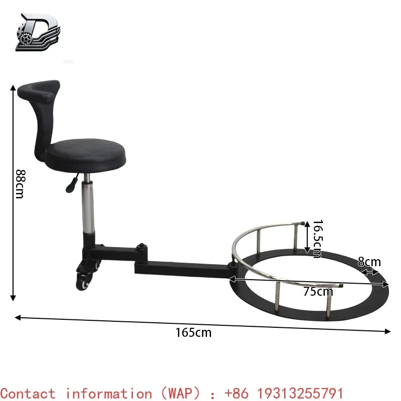【Popular】Adjustable Stool Rotating Barber With Wheels Technician Salon Swivel Chair