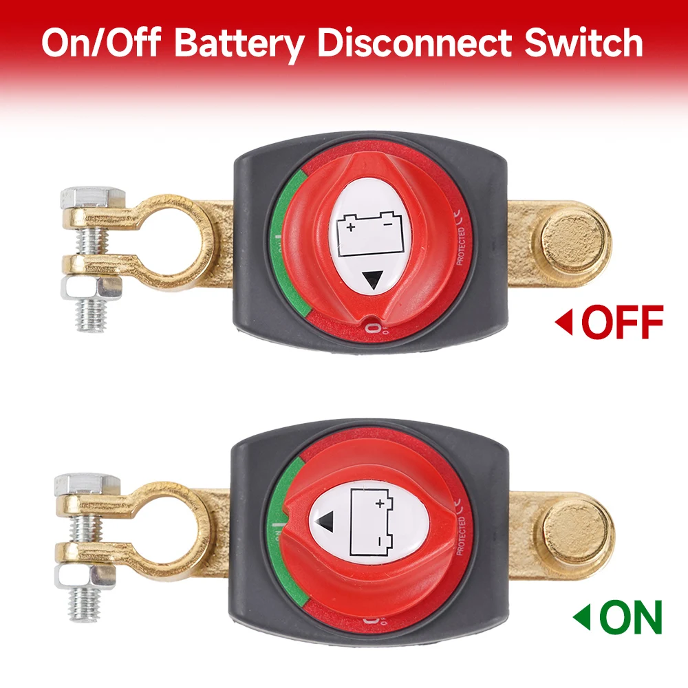 

12-48V Power Cut Master Isolator Battery Disconnect Switch For Cars, Rvs & Boats (Negative, On/Off) Battery Isolator