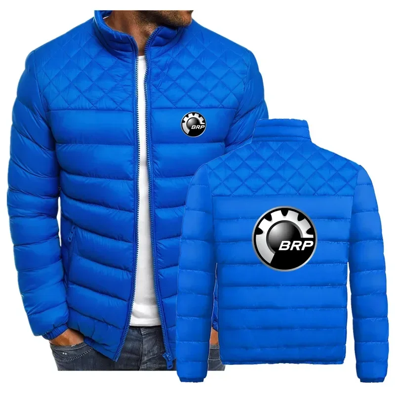 

Autumn and winter new brp male cotton padded jacket simple and elegant ling grid cotton padded male jacket