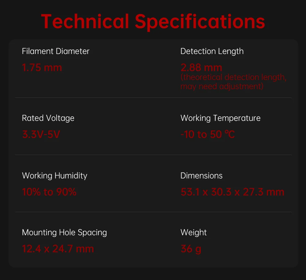BIGTREETECH Smart Filament Sensor Filament V2.0 Brucherkennungsmodul BTT SFS V1.0 für Ender 3 Voron V2.4 FDM 3D-Drucker Teile – Detail 15
