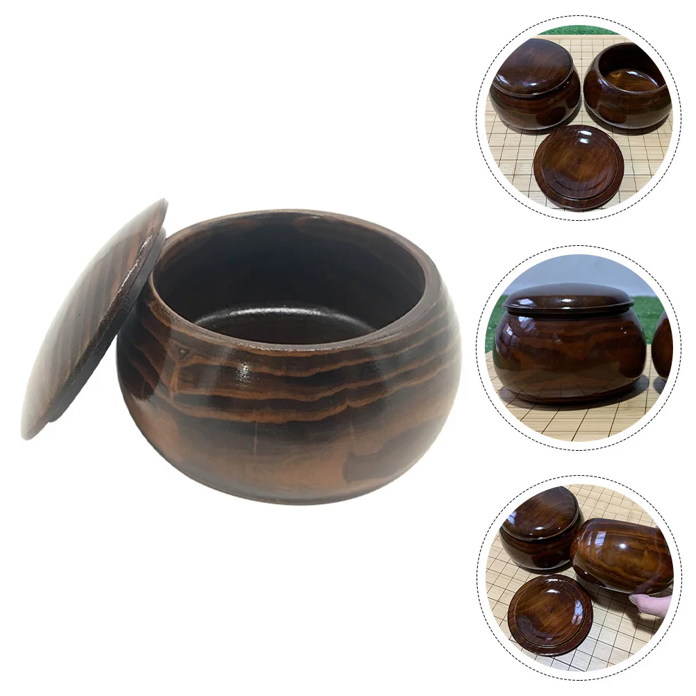 

Lidded Wooden Chess Pieces Box Natural Finish Go Game Storage Can Keep Pieces Secure Not Mess Up Desktop Space
