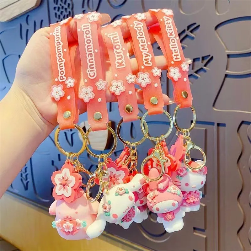 

Kawaii Hello Kitty Keychain Cute Cartoon Couple Accessories Backpack Decoration Keychain Travel Women Supplies Student Wholesale