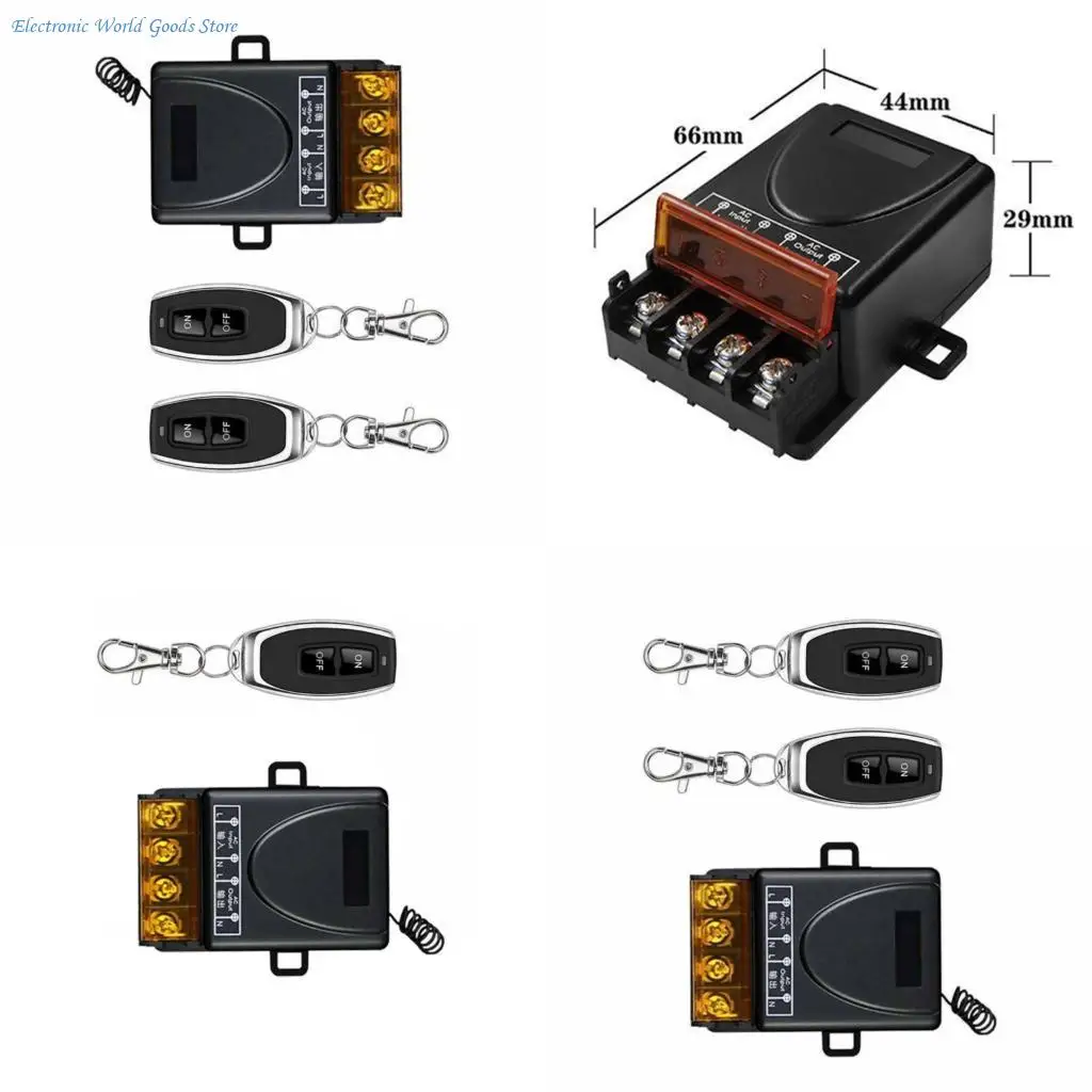 A3PD Highly Power Remote Control Switches Wireless Relays for Garage Door Car Modification