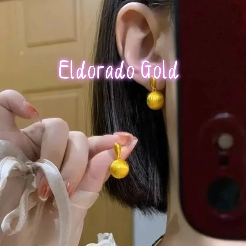 

Eldorado Gold Eldorado 2025 2025High Quality 18K AU750 Small Golden Earrings For Women, Fashionable, Personalized, Versatile,l