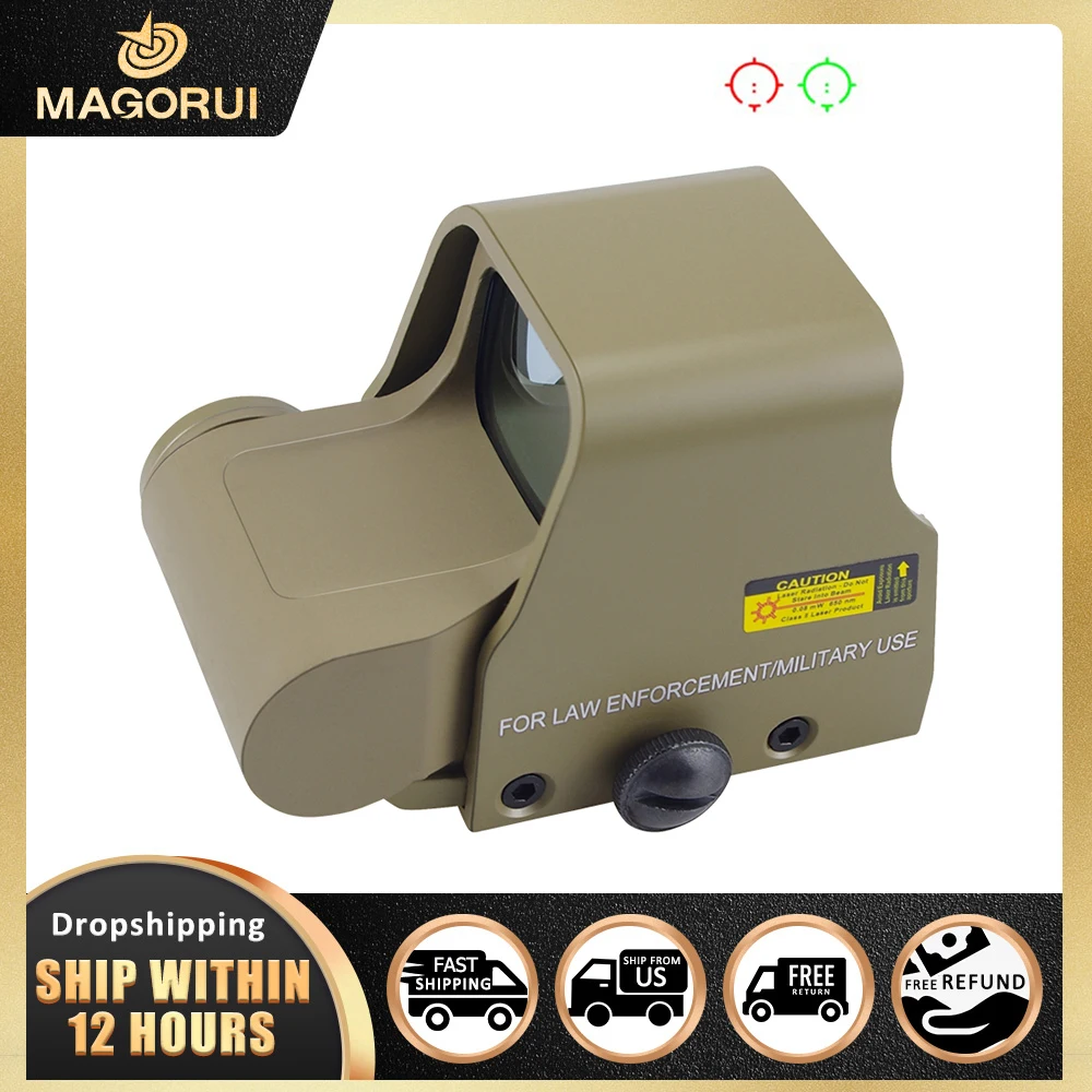 

553 Hunting Reflex Sight Tactical Red Green Dot Holographic Sight Scope With 20mm Mount Optical Collimator Sight Gun Accessories