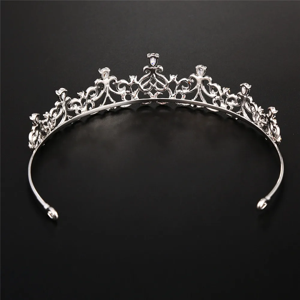 الزركون العروس تيارا الاطفال الأميرة تاج الزفاف إكسسوارات الشعر عقال ثوب الزفاف الملحقات