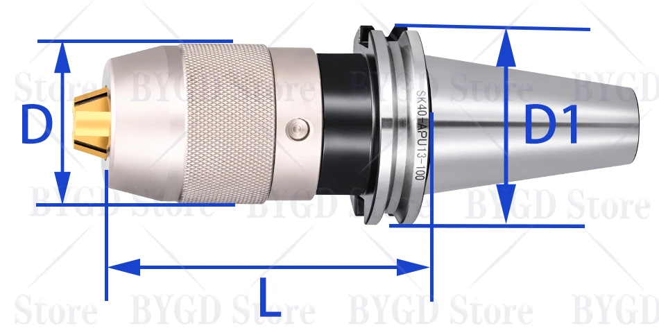 BYGD JT40 JT50 SK SK40 DIN69871 APU SK40 APU08 SK40 APU13 SK40 APU16 SK50 APU13 SK50 APU16 Bohrfutter Werkzeughalter Halterung Werkzeug – Detail 1