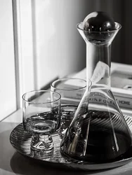 Nordic Light Luxury Glass Pitcher & Cup Drinkware Decanter Wine Decanter Bottle Glasses for Drinking Creativity Wine Accessories