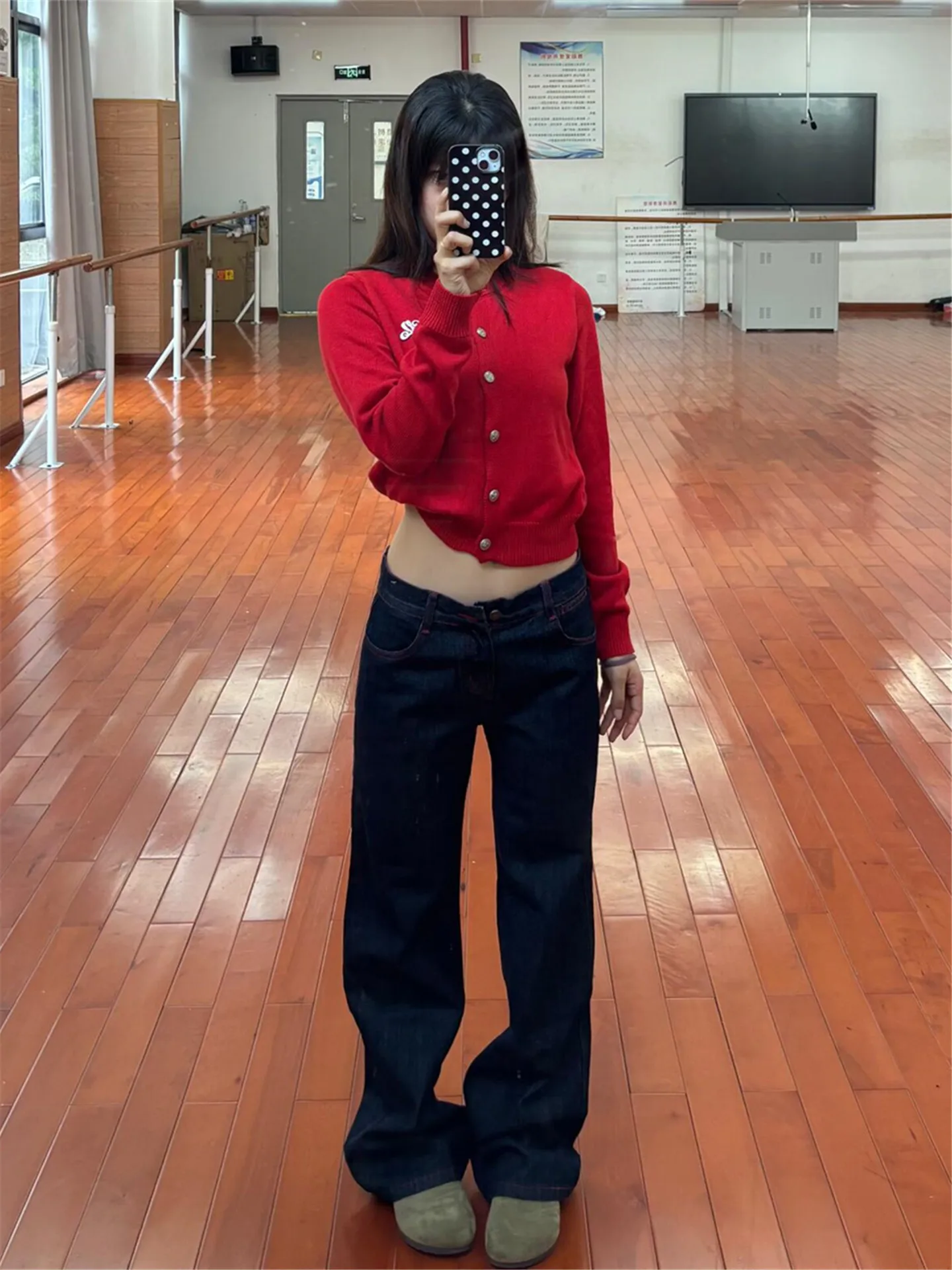 

Женские джинсы с низкой талией и широкими штанинами, повседневные, из хлопкового денима, свободного прямого кроя, осенне-зимние, с эффектом похудения, выстиранные, оригинальные синие джинсы