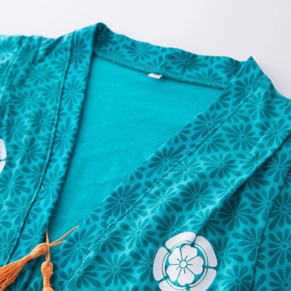 

Baby Romper Japanese Kimono Style Long Sleeve Blue Cotton Soft Breathable Infant Jumpsuit Boys Floor Walking Sleeping