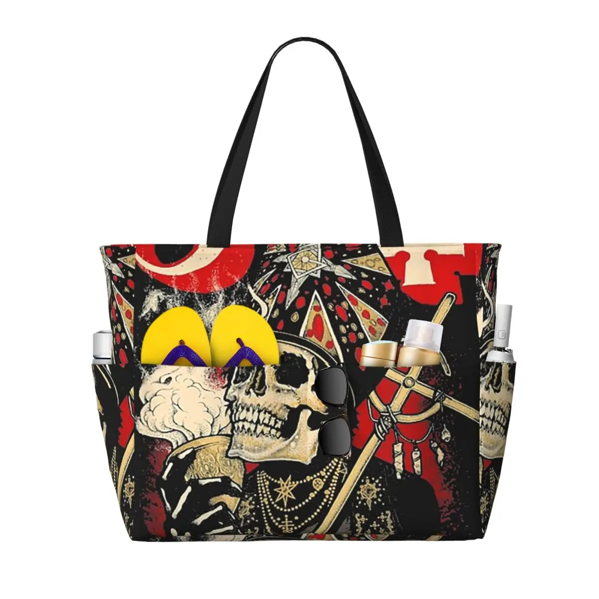 

Swedish Rock Band Horror Ghost Beach Tote Bag Sport Gym Yoga Duffle Large Tote Bag Women Travel Bag Fitness bag