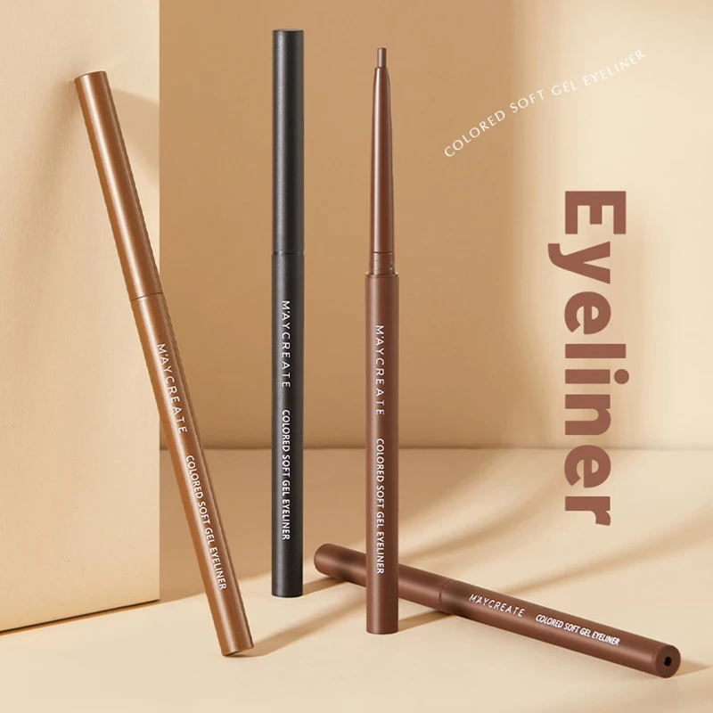 Longlasting Sweatproof Eyeliner Pencil Soft Focus Mist Shape Pencil Dark Brown Natural Extra Fine Eyeliner Make