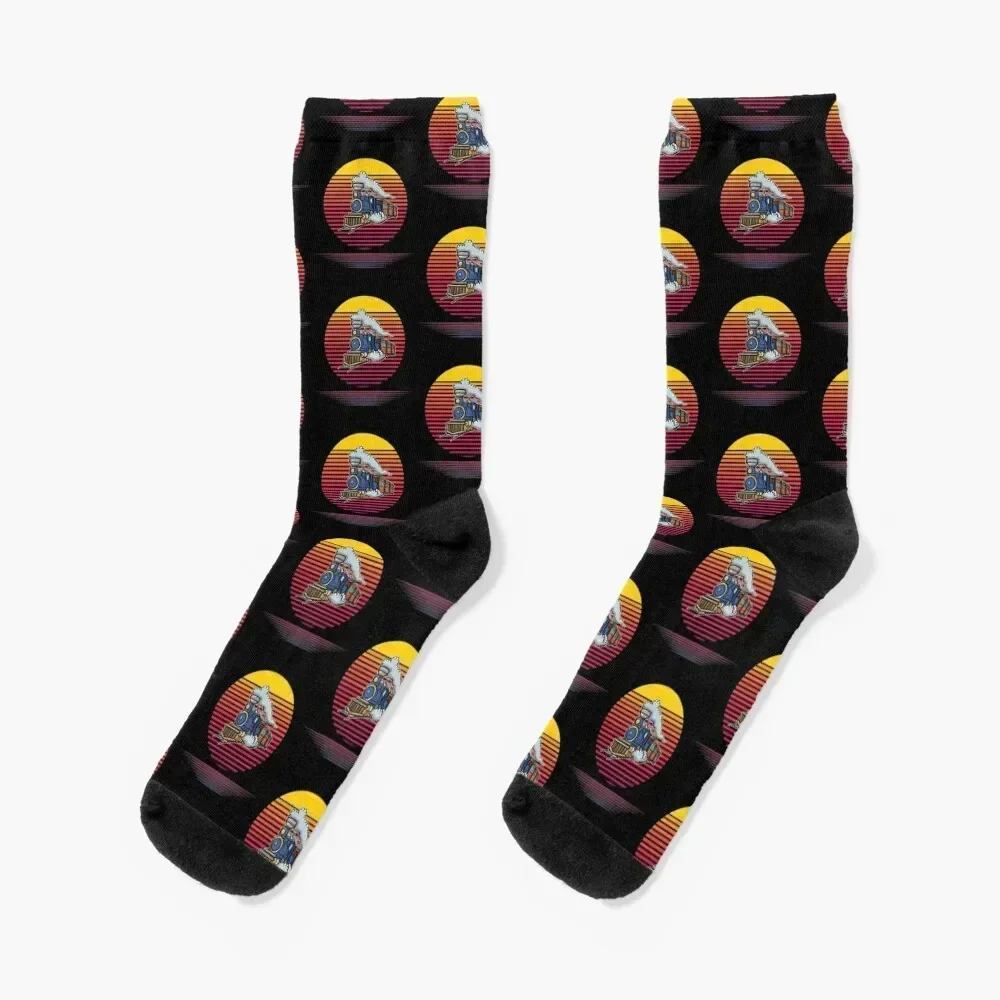 

Retro Train Socks Antiskid soccer with print custom sports Male Socks Women's