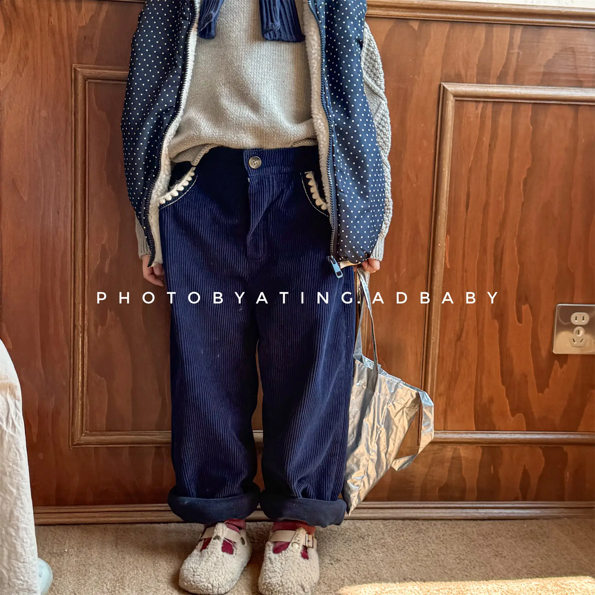 

Boys Casual Pants Plus Velvet Thick Kids Girls Corduroy Warm Pants Baby Clothes 2025 Winter New Children Fleece Trousers Solid