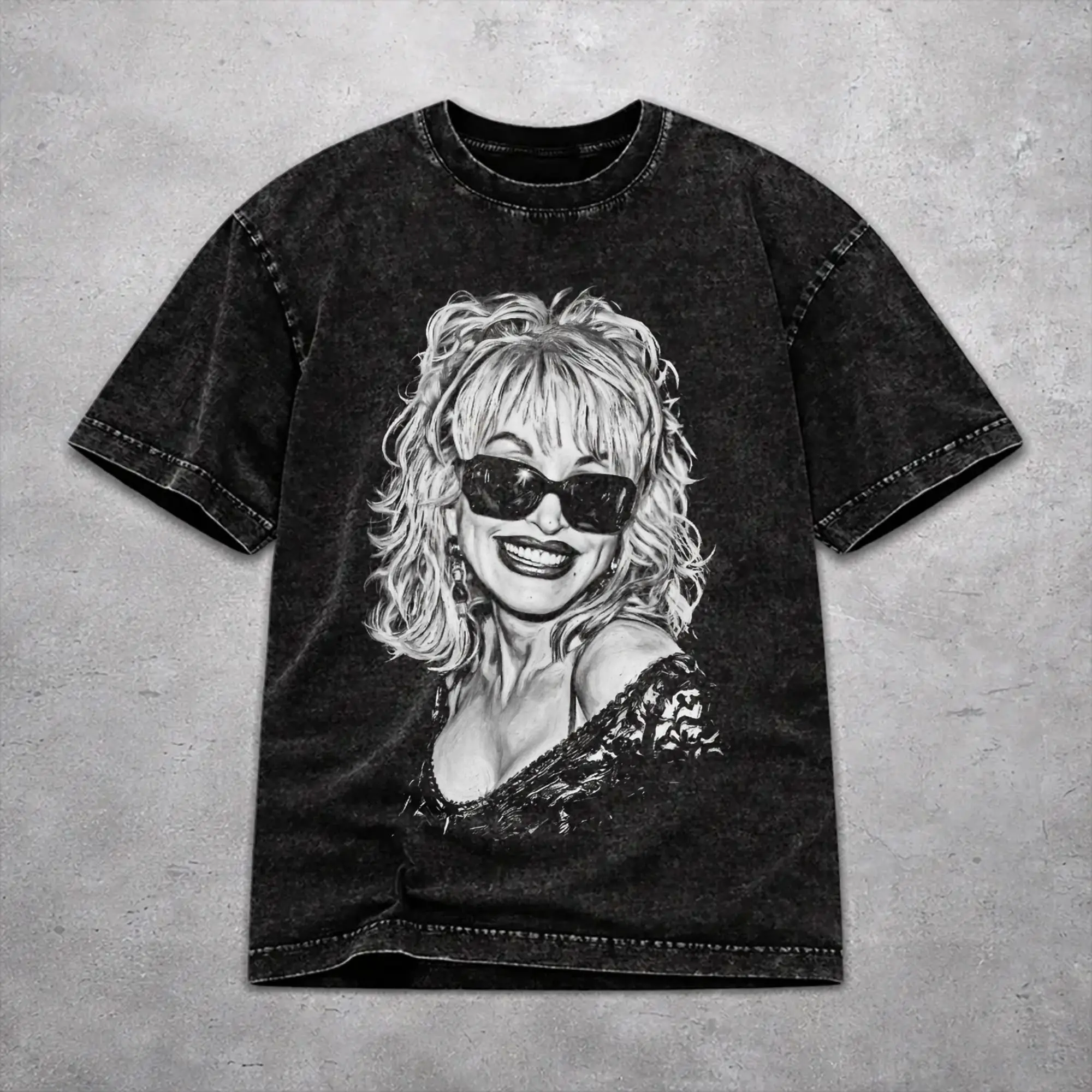 Vintage Women Men RIP Dolly Parton Tee Shirt Washed Style  T Shirts Tops