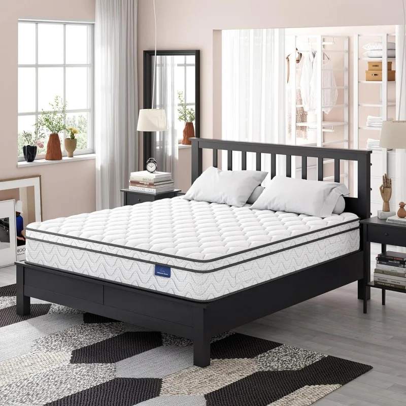 Vesgantti ,10 Inch Hybrid Twin Size in a Box,Single Bed Mattress with Memory Foam and Pocket Spring,Ergono