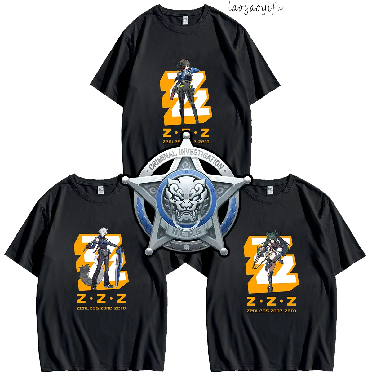 Zenless منطقة صفر لعبة دور تي شيرت الرجال النساء القطن المحملة التحقيق الإجرامي تشو يوان تشينغ يي طباعة بلايز الجرافيك تي شيرت
