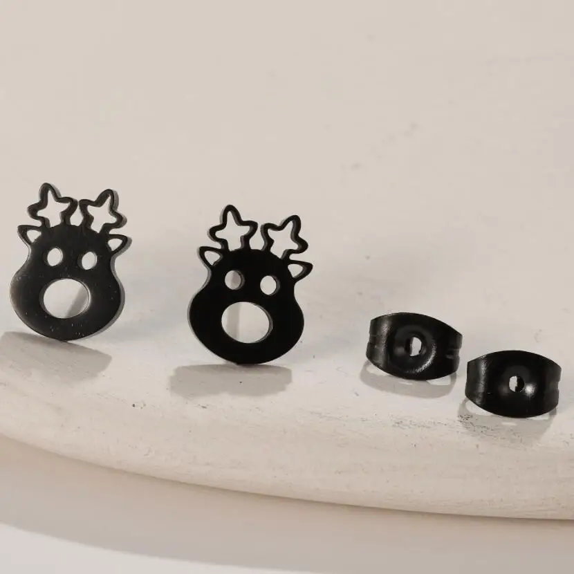 Korean Mini Cat Animal Stud Earrings For Women Stainless Steel Tragus Piercing Multiple Earring Birthday Gifts Pendientes Mujer