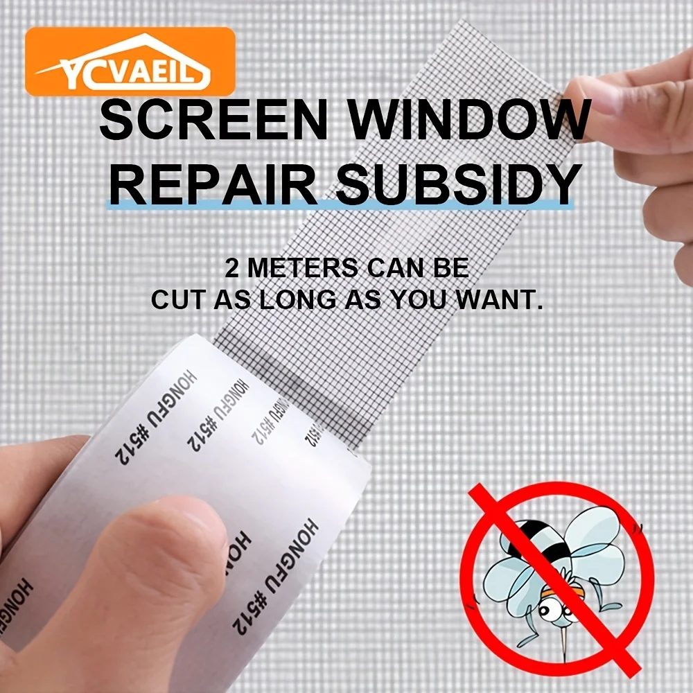 100 pcs of screen window repair tape, self-adhesive Velcro patch, mosquito net screen window repair tape