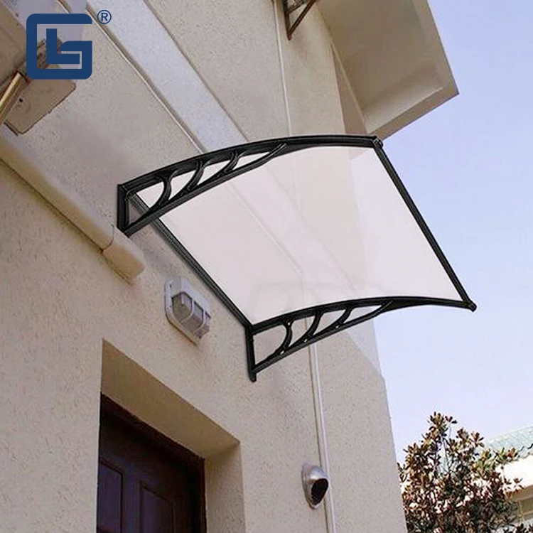 Front Door Awning Aluminum Alloy PC Manual for Balcony Canopy Window Sunproof Cover Rainproof for House Arch Roof Outdoor Modern