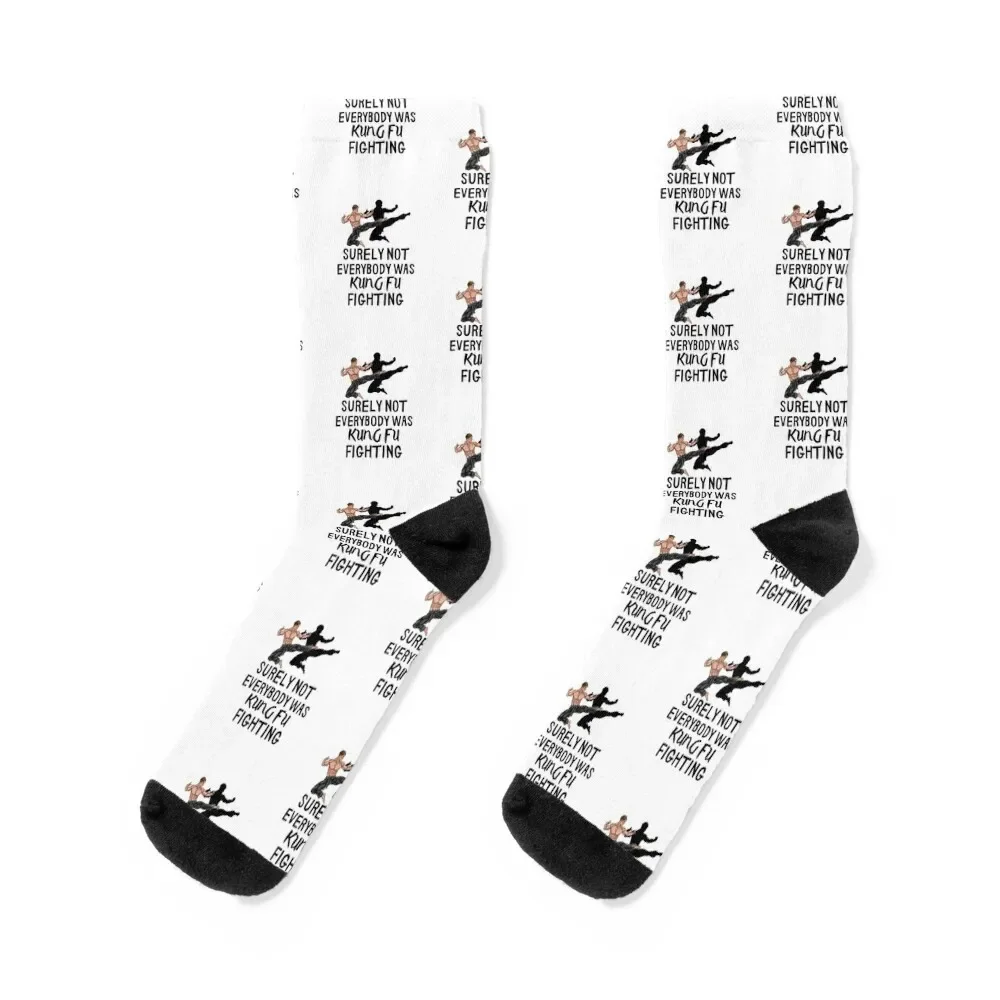 

Surely not Everybody Was Kung Fu Fighting Socks bright garter shoes funny gifts man Socks For Man Women's