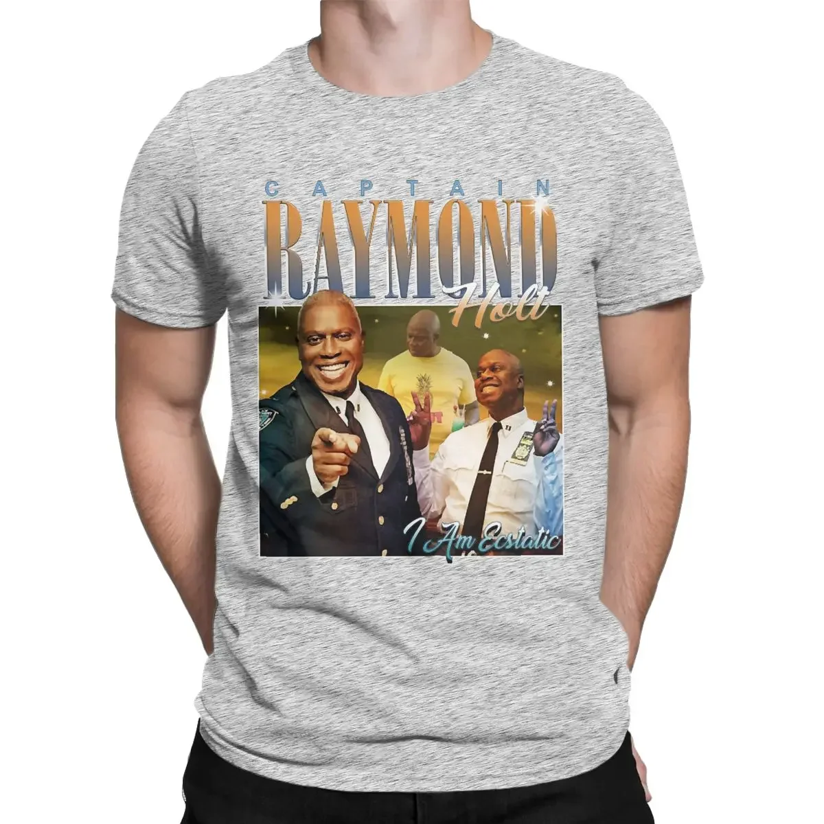 Brooklyn 99 Short Sleeve Tee Shirt Plus Size Clothing Novelty Captain Raymond Holt T-Shirt Men O Neck Pure Cotton T Shirt