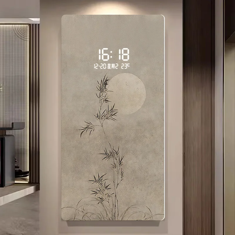 Large Size Abstract Artwork Digital Disply Wall Clock,Luxurious Quartz Clock for Home Decor,living Room,bed Room Déc