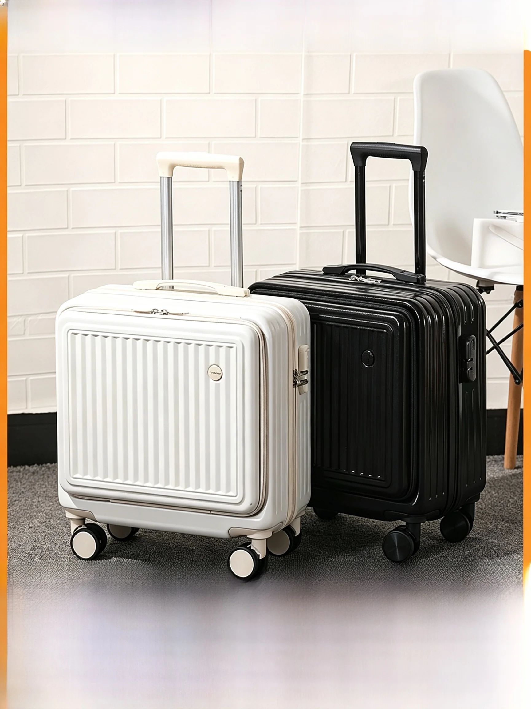 small-front-opening-luggage-children's-pull-rod-carry-on-box-20-inches-all-direction-wheels-silent-travel-box-password-box