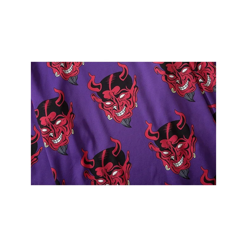Bebovizi Japanese Demon Print Women Harajuku Cardigan Kimono Summer Loose Shirt Tops Casual Man Kimonos Coat Yukata Robe
