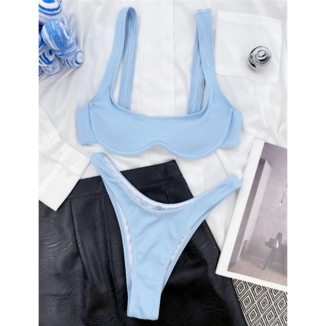 Sexy V-Bar-Bikini mit Bügel, Damen-Badeanzug, zweiteiliges Bikini-Set, brasilianischer Badeanzug, Badebekleidung für Damen, V2870 – Detail 31