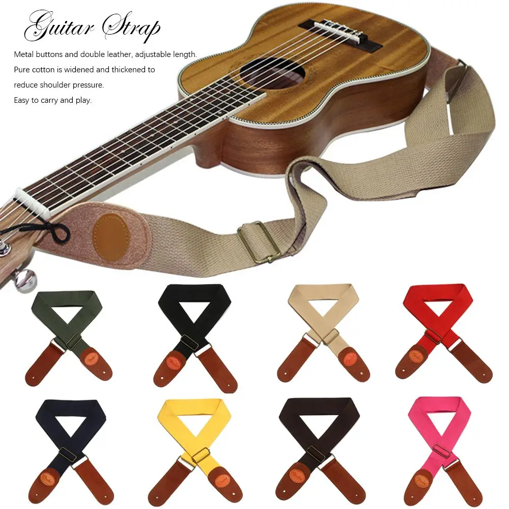 Guitar Strap Multi-Color Adjustable Guitar Belts Cotton Canvas Guitar Straps Bass Acoustic Electric Guitar Accessories