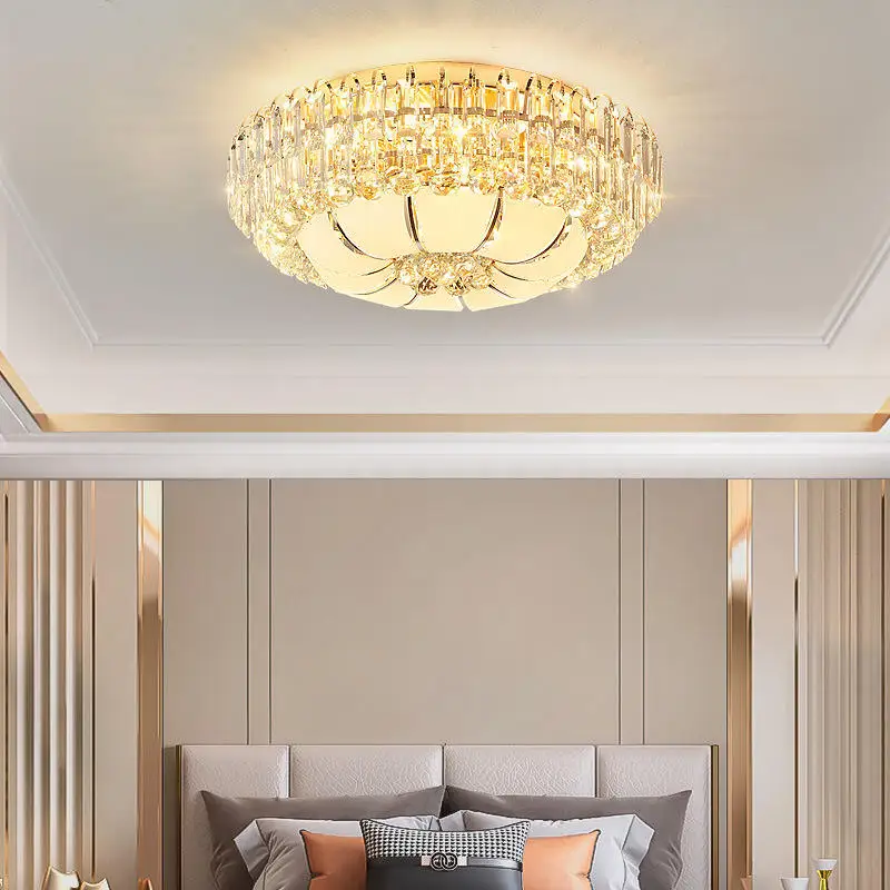 New Design Chandelier Modern Simple Luxury Crystal Room Round Ceiling Lamp Crystal Ceiling Lights for Home