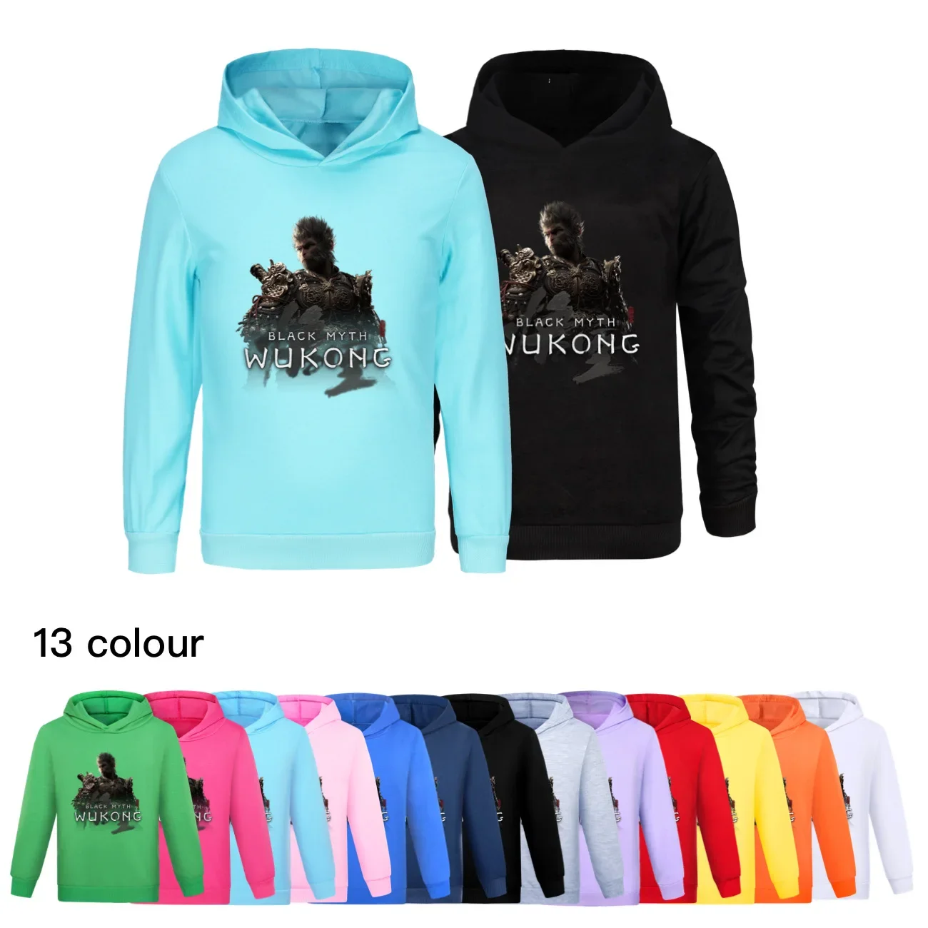 Black Myth Wukong Hoodie Hot Game Kids Cartoon Sweatshirts Tops Casual Boys Girls Long Sleeve Pullovers Children Sportwear