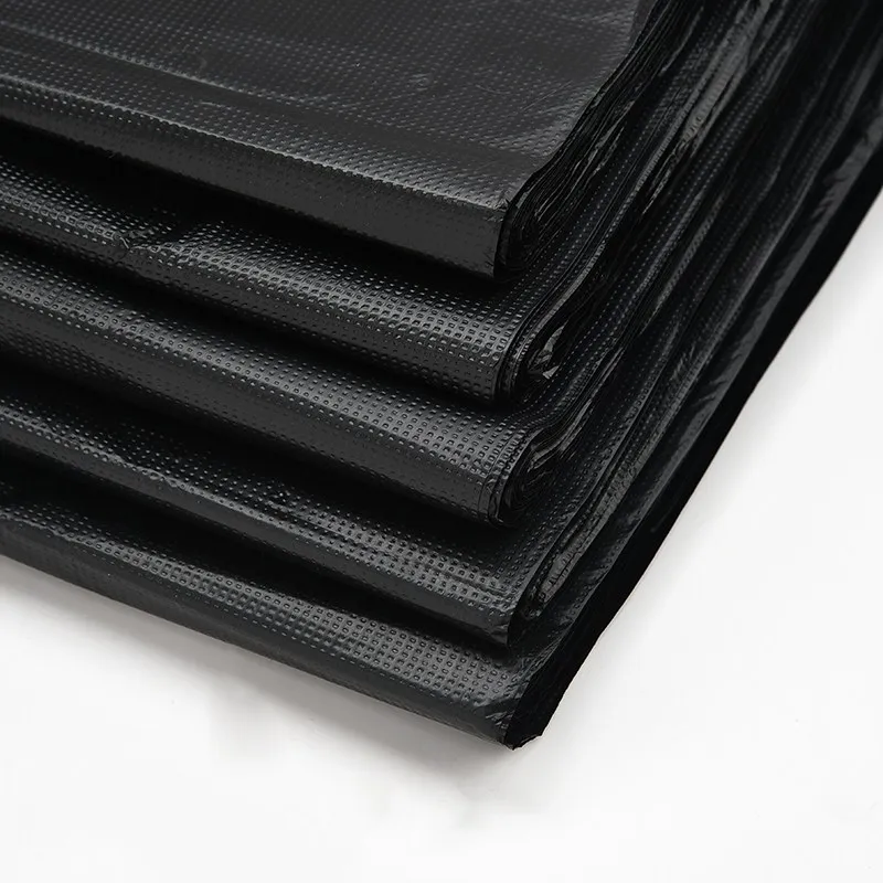 50pcs Black Carry Out Bags Gift Bag Retail Supermarket Grocery Shopping Plastic Bags Food for Business Bag Garbage Bag