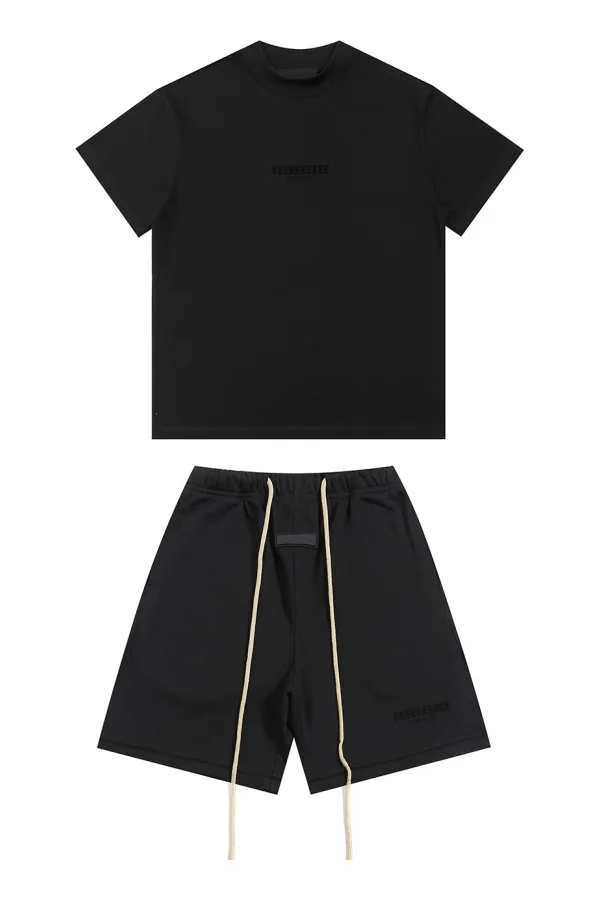 العلامة التجارية الكلاسيكية سحابة سلسلة شعار صغير طباعة تي شيرت والسراويل مجموعة أزياء الشارع العلامة التجارية تي شيرت طاقم الرقبة قمم السراويل مجموعات #2