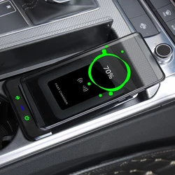 15W Car wireless charger fast charger charging holder charging pad plate for Audi A6 C8 S6 RS6 A7 S7 RS7 2019 2020 2021 2022