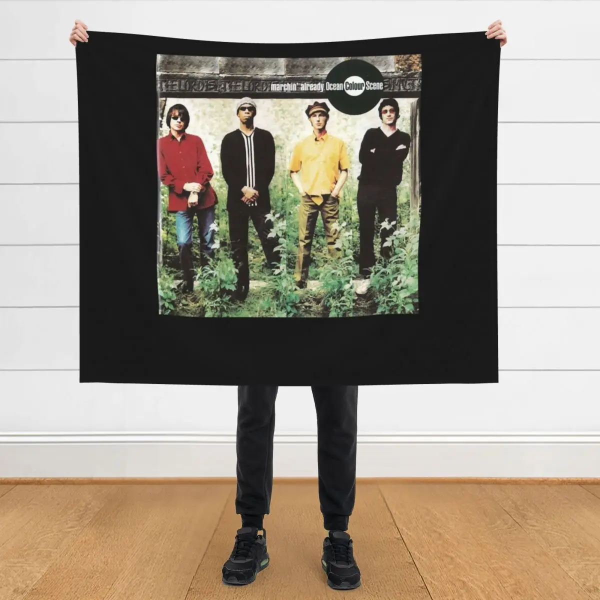 

Ocean Colour Scene Marchin&x27; Already Classic T-Shirt.png Throw Blanket anime Fashion Sofas Soft Moving Blankets