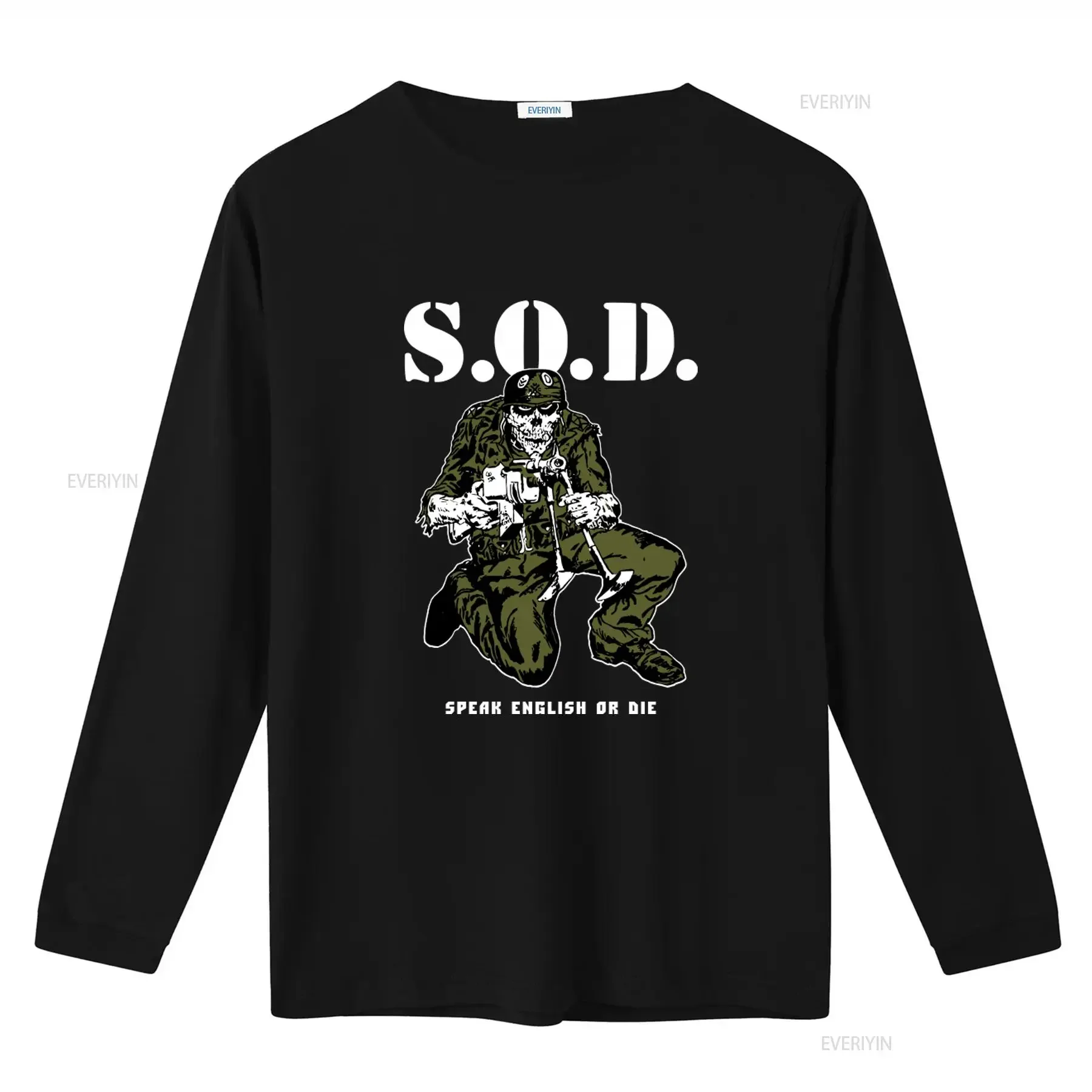 New Dtg dtf T shirt Stormtroopers of Death Skull Soldier Design vintage Washed homme Stylish Breathable Top For Everyday Wear