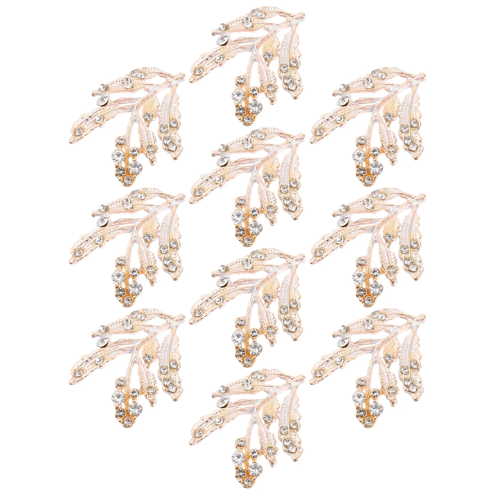 

Tree Leaf Hairpin Alloy Crystal DIY Crafts Supplies Wedding Decorations Bridal Accessories Hair Clip Charms Materials Retro