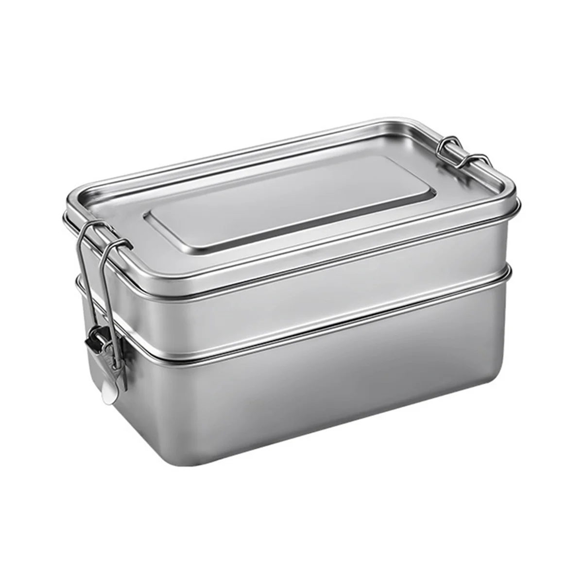 

Stainless Steel Lunch Box Double Layers Bento Student Food Container Snack Storage Box Anti-Leak Fruits Storage Box