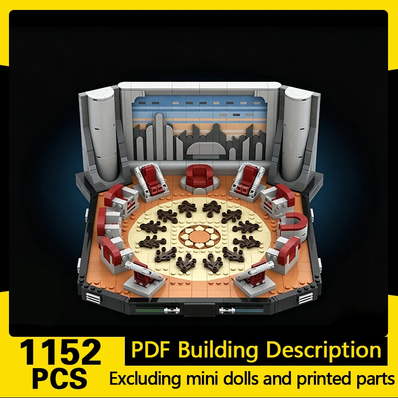 

Star Movies Model MOC Building Bricks Complete Council Chamber Diorama Modular Technology Gifts Holiday Assemble Children Toys