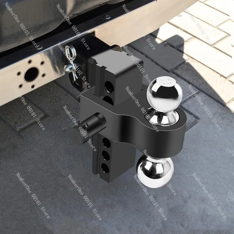 Adjustable aluminum alloy tow bar with high tensile strength 6inch featuring a pin lock double-ended tow bar