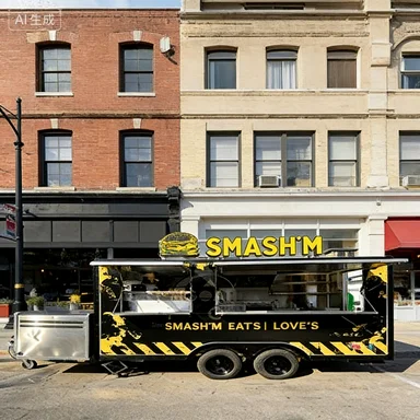 

New Custom Fiberglass Food Trailer Mobile Kitchen for Snack Food Street Vending Catering Full Kitchen Equipment Included