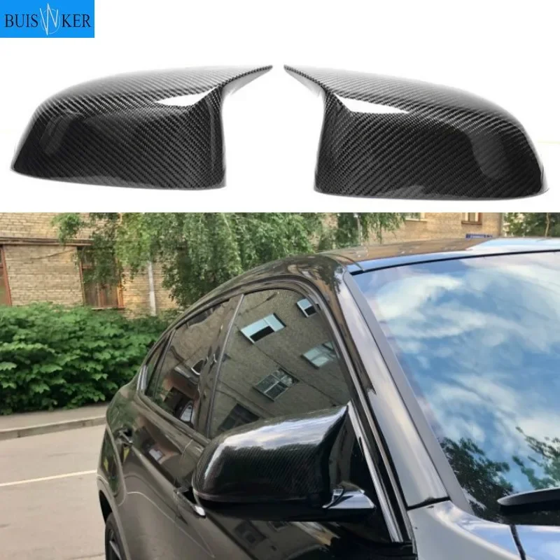 

2 Pcs Glossy Balck Cover Auto Rearview Mirror Cap Covers Blind Spot Mirror Fit for BMW 2014-2018 F15 X5 & F16 X6 F26 X4 F25 X3