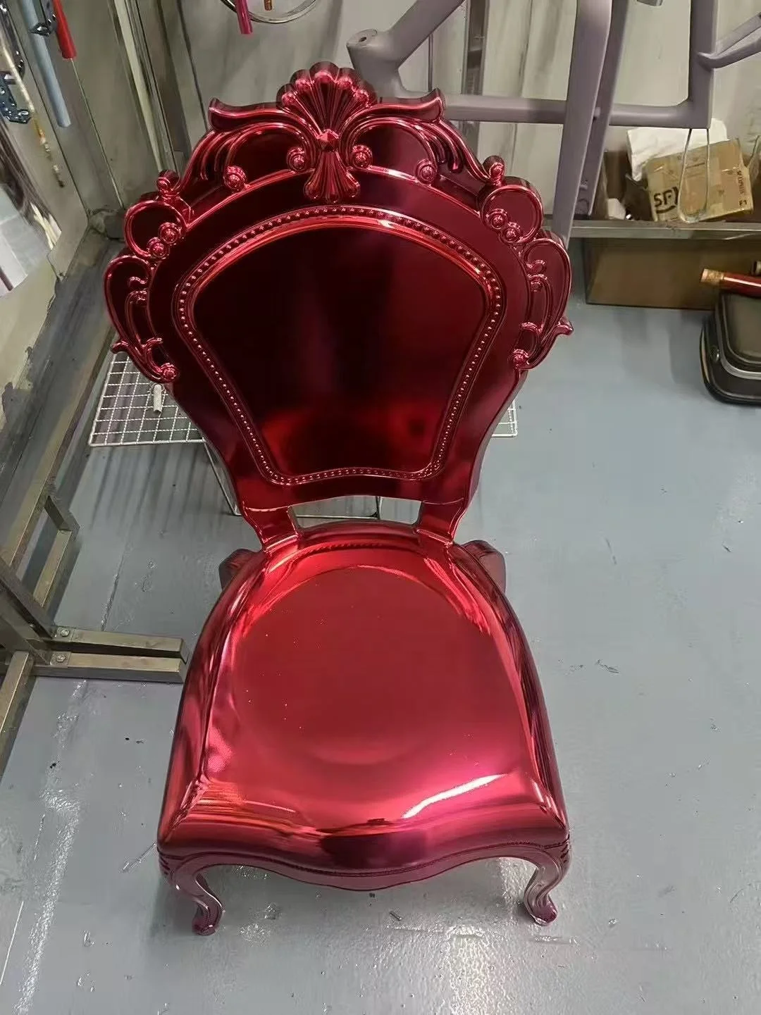￥%Modern Napoleon Chair Resin Plastic Acryl Electroplate Portable Dining Chairs Restaurant Bar Hotel Bedroom School Park Outdoor