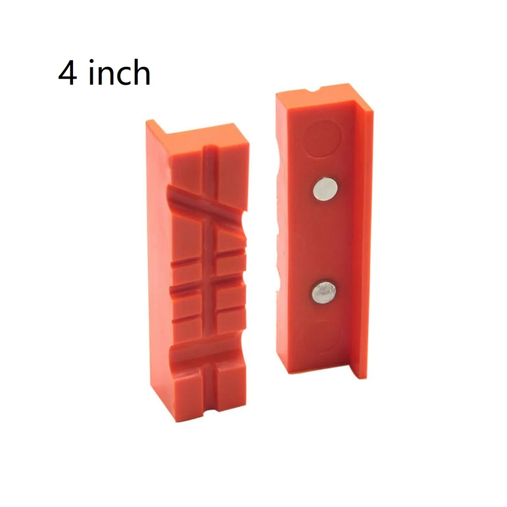2 Stuks 4/5/6 Inch Magnetische Zachte Pad Kaak Rubber Voor Metalen Bankschroef Bench Machine Tools voor Metalen Bankschroef Bench Machine Tools