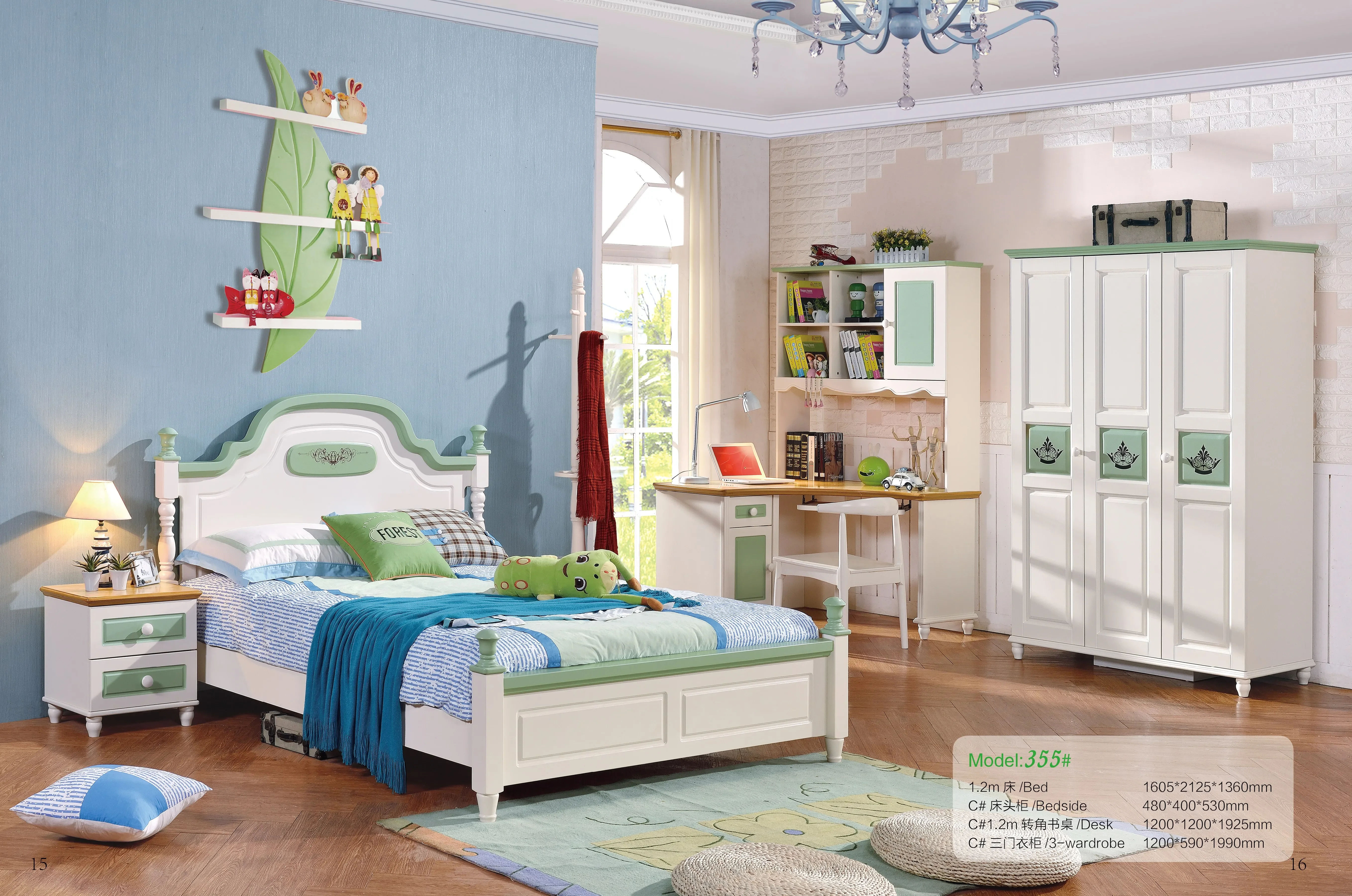 Wooden Bedroom Furniture Set Pink Modern Kids Children Solid for Girls Kids  Children Combination Bed Children Bed Wood