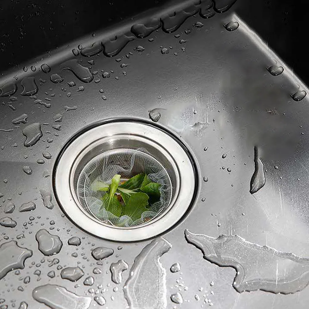 

200Pcs Kitchen Sink Strainers Disposable Filter Net Bags Fine Mesh Drain Protector Washing Sink Filters Disposable Strainers